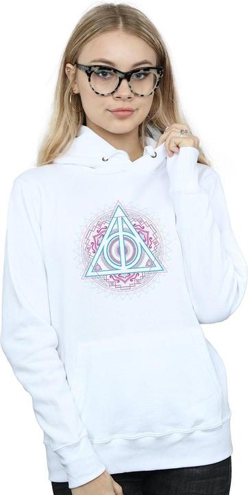 Immagine prodotto Neon Deathly Hallows Felpa con Cappuccio Donna (L)