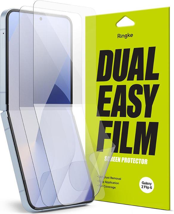Actual product image Ringke Screen Protector for Galaxy Z Flip 6 DUAL EASY FILM 2 pack (2 Piece, Samsung Galaxy Z Flip6)