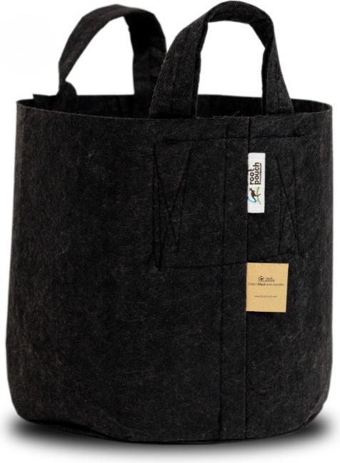 Actual product image Root Pouch 8L Black with handles 260g/m2 10pcs