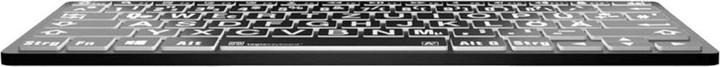 Actual product image Logickeyboard XL-Print White on Black dt. (PC/BT) (DE, Cable)