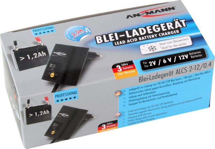 Produktbild AccuCell Ladegerät für 2V, 6V und 12V Blei-Säure-, Blei-Gel- und Blei-Vlies-Akkus (0.40 A)