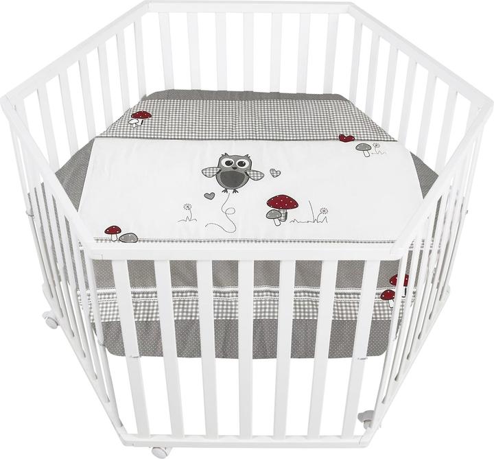 Roba Playpen 6-cornered Adam & Owl (118.50 cm, 103.50 cm, MDF)