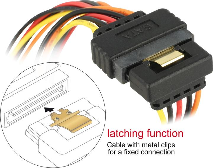 Image du produit Delock Adaptateur d'alimentation SATA vers 2x SATA Y