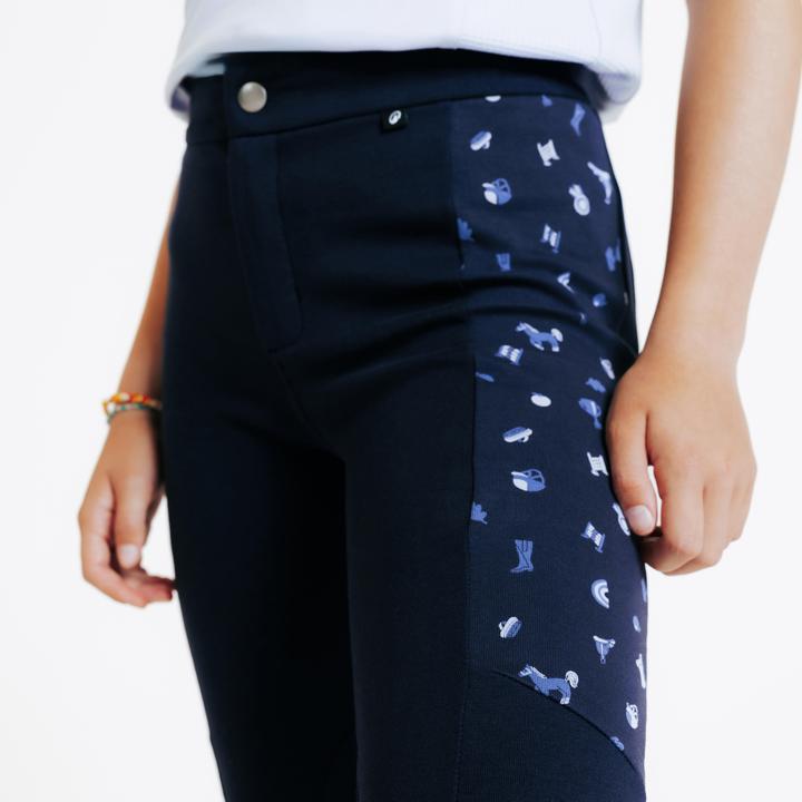 Immagine prodotto Fouganza Reithose Magic Kinder Print blau (140)