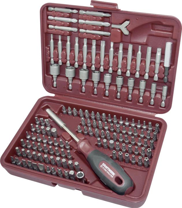 Actual product image Kraftwerk Universal bit box (Hexagon socket TX M10, Hexagon socket TX M15, Hexagon socket TX M20, Hexagon socket TX M30, Cross Phillips PH M1, Cross Phillips PH M2, Hexagon socket TX M8, Hexagon socket TX M25, Hexagon socket TX M27, Hexagon socket TX M40, Cross Pozidriv PZ M1, Cross Pozidriv PZ M2, Cross Phillips PH M3)