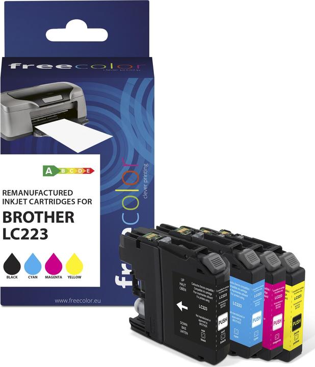 Actual product image Freecolor Cartridge Brother LC223 Multiplack BK/C/M/Y remanufactured