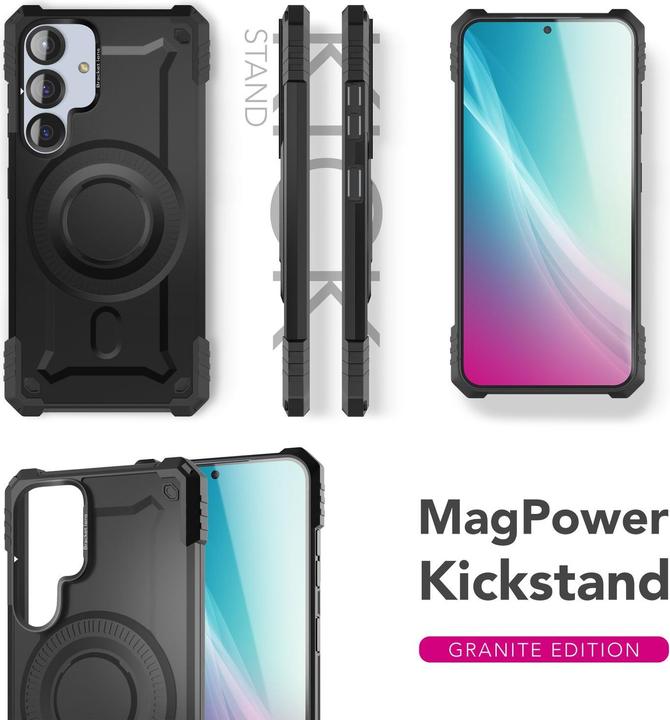 Image du produit Nalia Granite - Armor Panzer Hülle mit MagSafe Ring und Ständer - Military Hardcase (Samsung Galaxy S25)