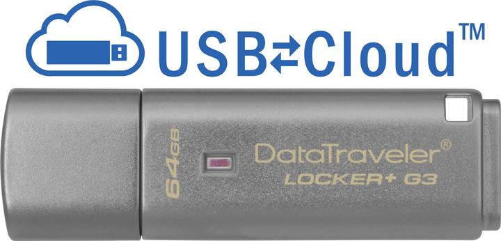 Produktbild Kingston DataTraveler Locker+ G3 (64 GB, USB-A, USB 3.0)