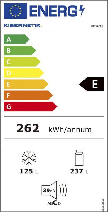 Energie-Label Kibernetik FSP Food Center (362 l)