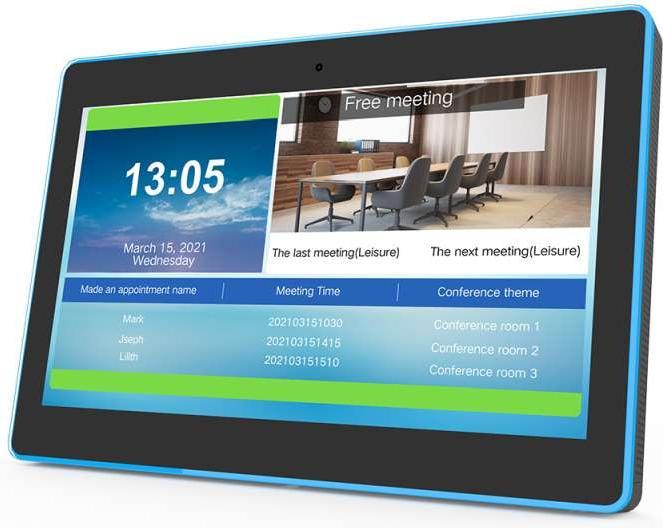 Actual product image Allnet Meeting room RGB LED tablet 13 inch RK3399 white Android 10 and NFC/RFID (13", 16 GB, White)