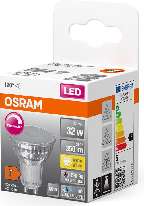 Productafbeelding Osram GU10 reflector (GU10, 4.10 W, 350 lm, 1 x, F)