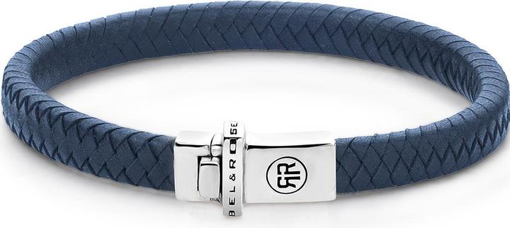 Rebel & Rose Armband Small Braided RR-L0146-S-M Herren (17.50 cm, Plata Esterlina 925, Piel de becerro)