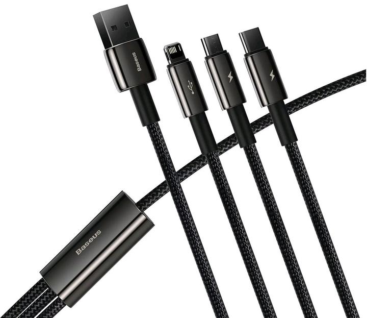 Produktbild Baseus USB A – USB C, Lightning, USB Micro B (1.50 m, USB 2.0, 66 W)