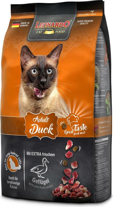Immagine prodotto Leonardo Cat Food Cibo secco Adult Duck, 1,8 kg, Fabbisogno animale: Pelle (Adulto, 1 pz., 1800 g)