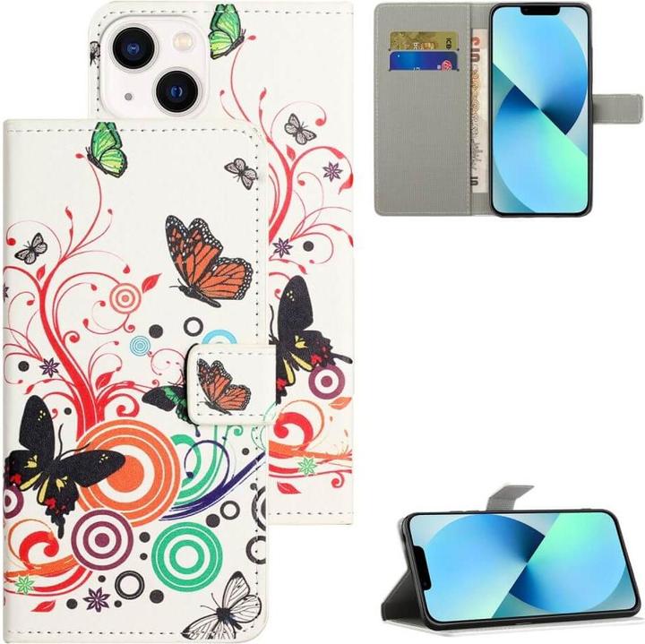 Immagine prodotto Cover-Discount iPhone 15 - Custodia in pelle cover farfalla bianca (Apple iPhone 15)