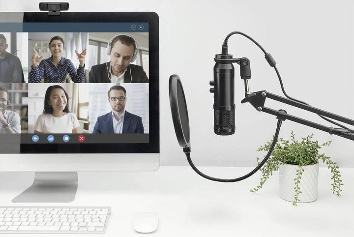Produktbild Digitus Mikrofon USB inkl. Halterung 1,5m schwarz