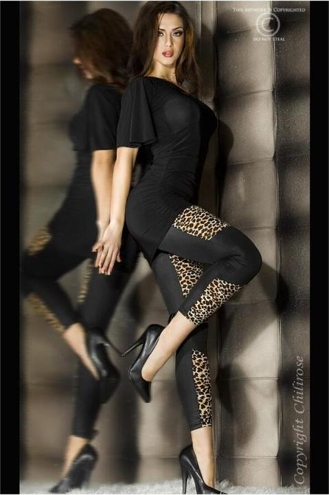 Image du produit Chilirose CR 3390 LEGGINS NOIR & LÉOPARD S/M