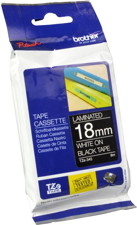 Actual product image Brother Tze-345 (1.80 cm, Black)