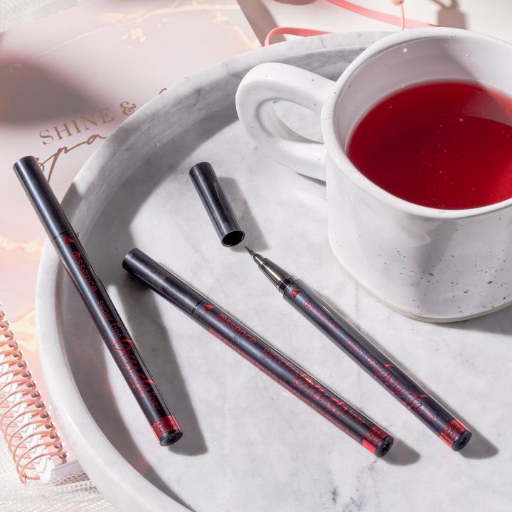 Actual product image essence Eyeliner Super fine brush liner waterproof Black (Black)