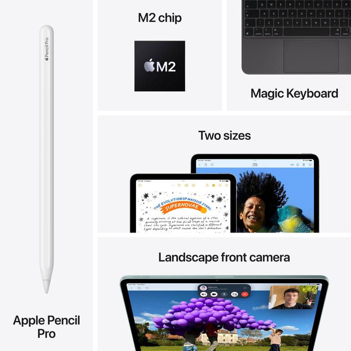 Produktbild Apple iPad Air 11 2024 (M2) (nur WLAN, 11", 256 GB, Blue)