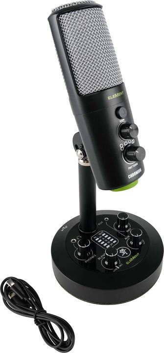 Image du produit Mackie Microphone de studio USB CHROMIUM Boîtier métallique, support, câble inclus.