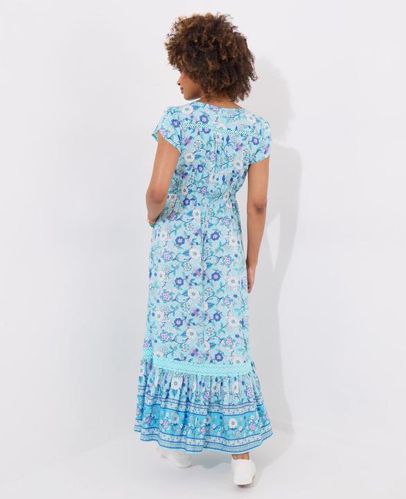 Actual product image Joe Browns Button Detail Border Print Button Through Maxi Dress (18)