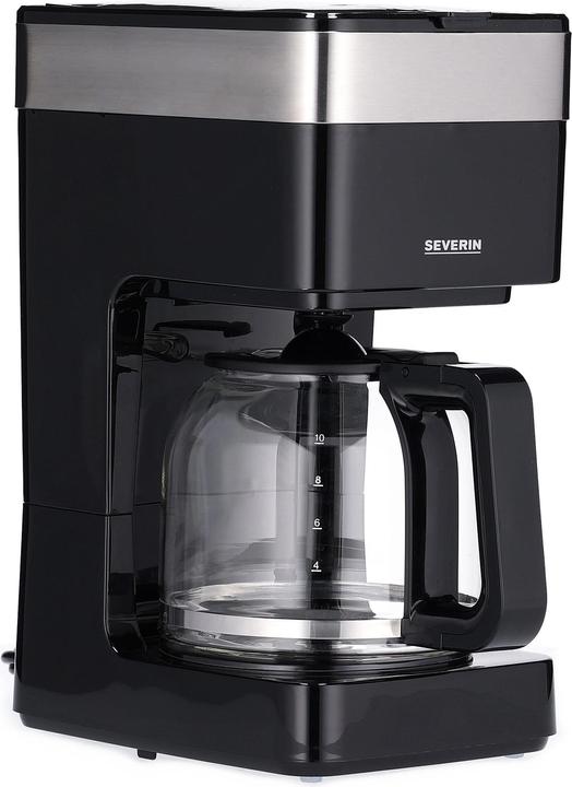 Produktbild Severin KA9263 Filterkaffeemaschine Glas Schwarz / Edelstahl-gebürstet