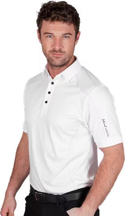 Actual product image Island Green Mens Topstitched Golf Polo Shirt (M)
