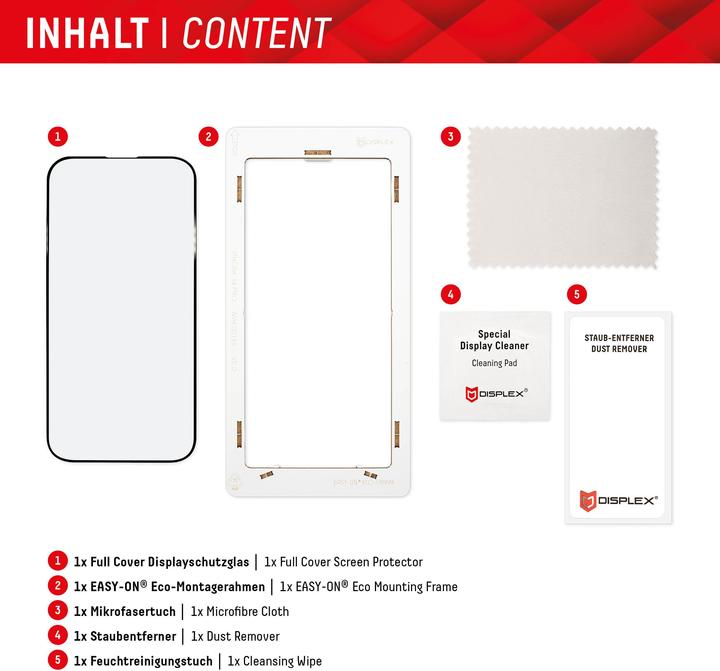 Actual product image Displex Real Glass, Full Cover Panzerglas (1 Piece, Xiaomi 13 Pro, Xiaomi 12 Pro)