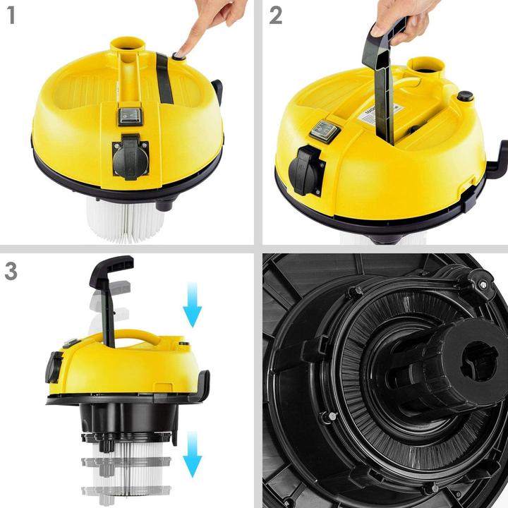 Immagine prodotto Masko 6IN1 Aspirapolvere industriale giallo (Aspirapolvere a umido e a secco)