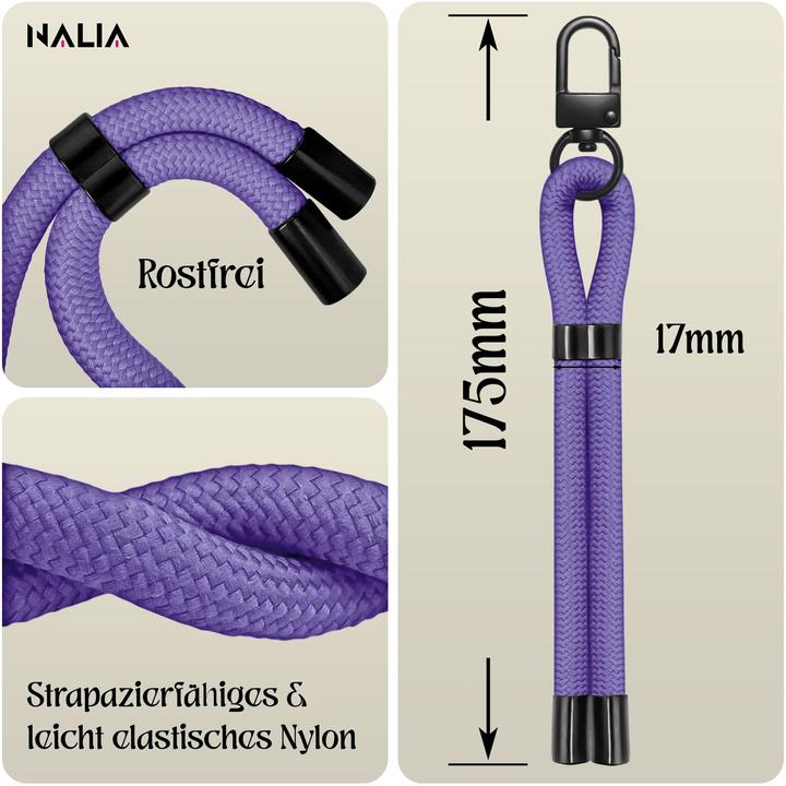 Actual product image Nalia Wristy Lanyard Handykette – Universal Trageband für Smartphones – Verstellbar, Soft & Elastisch