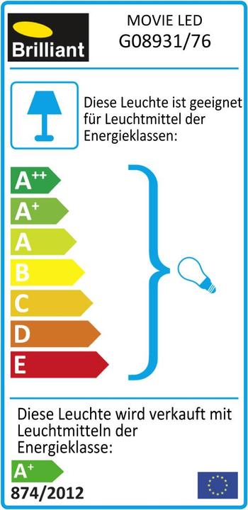 Energy Label Brilliant movie (345 lm, GU10)