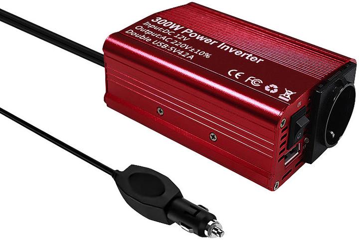 Produktbild Revolt 300-Watt-Kfz-Spannungswandler auf 230 Volt, 2x USB