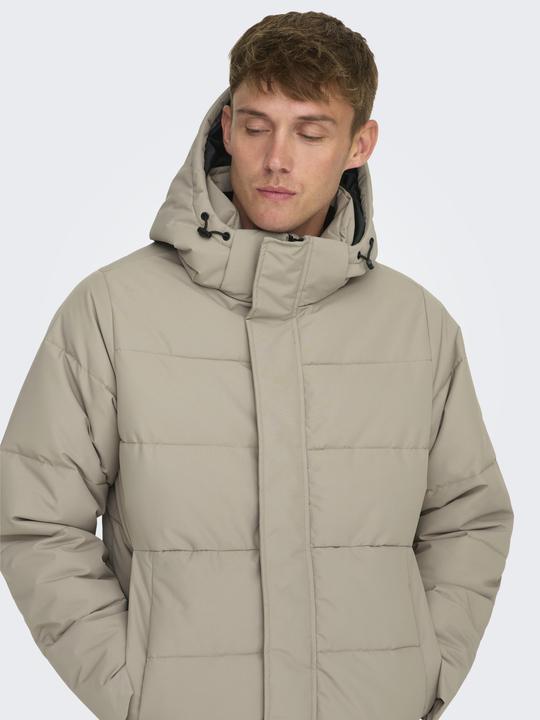 Immagine prodotto Only & Sons Cappuccio staccabile Polsini a costine Cappotto Piumino (S)