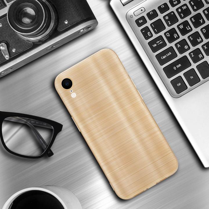 Actual product image Cadorabo Case for Apple iPhone XR in TPU Brushed Camera Protection LM160 Style (Apple iPhone XR)