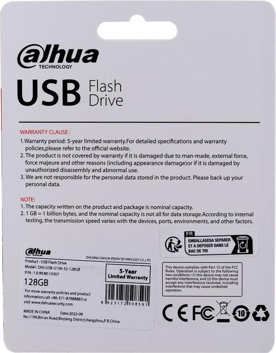 Actual product image Dahua Pendrive Pendrive 128 GB USB-U156-32-128 GB (128 GB, USB 3.2)