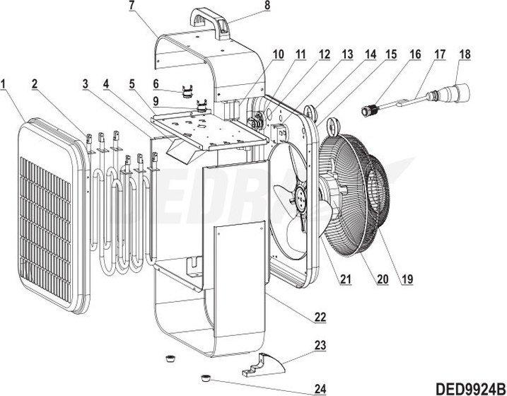 Actual product image Dedra Thermostat WK-R11 40C 250V 16A