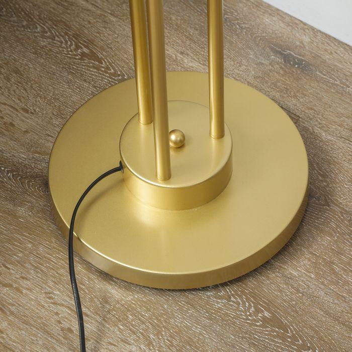 Immagine prodotto Swisshandel24 Stehlampe mit 3 Lampenschirmen, 120W Leselampe, 1,65 m hoch Nachttischlampe (E27)