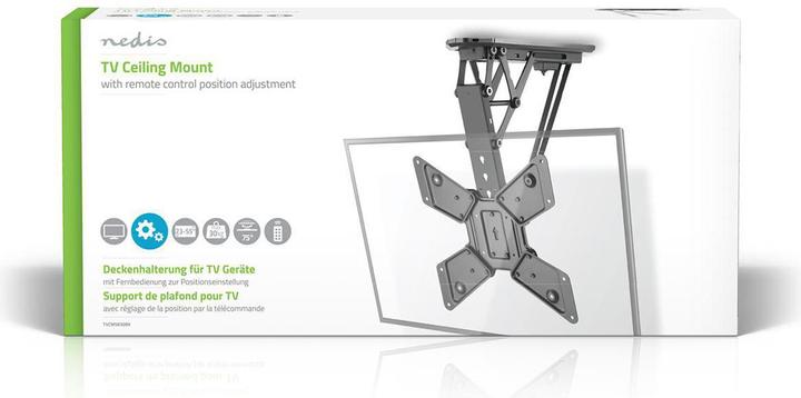 Produktbild Nedis Motorbetriebene Deckenhalterung für TV-Geräte - 23 – 55 Zoll - Max. 30 kg - 2 voreingestell (Decke, 55", 30 kg)