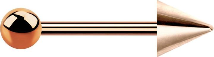 Image du produit Star Piercing Micro Barbell or rose avec boule et cône (sans laiton, Acier chirurgical 316L)