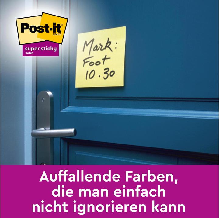 Immagine prodotto Post-it Blocco note Z-Notes Super Sticky Giallo 7,6 cm x 7,6 cm (9 x 9 x 25 cm)