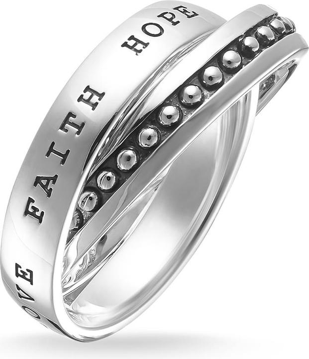 Produktbild Thomas Sabo Mehrfachring Glaube, Liebe, Hoffnung (48, 925 Silber)