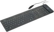 Actual product image Gembird FLEXIBLE USB ENG/Juodas KB-109F-B (DE, Cable)