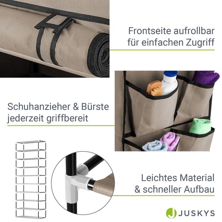 Actual product image Juskys Shoe cabinet (88 x 160 x 28 cm)