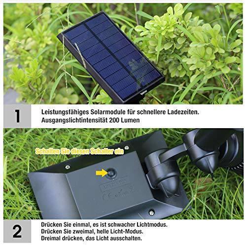 Produktbild Wilktop 4x LED Solar Gartenstrahler (200 lm)