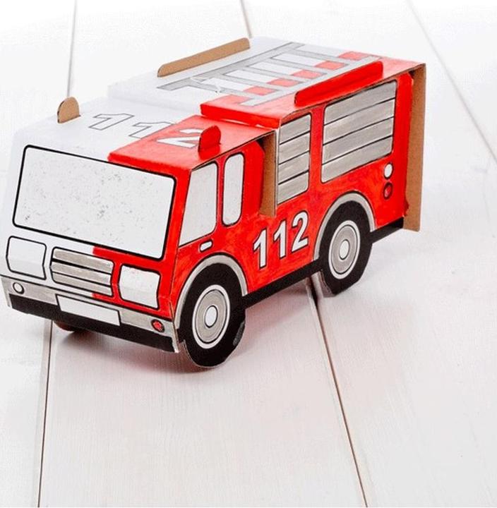 Produktbild Calafant Feuerwehrauto mit 6 Filzstiften