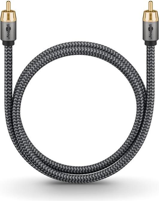 Immagine prodotto Goobay Cavo RCA mono, 5 m, grigio pelle di squalo (5 m, Cinch)