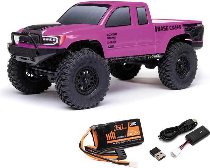 Produktbild Axial Rock Crawler SCX24 Base Camp 4WD, Pink RTR 1:24 (RTR Ready-to-Run)