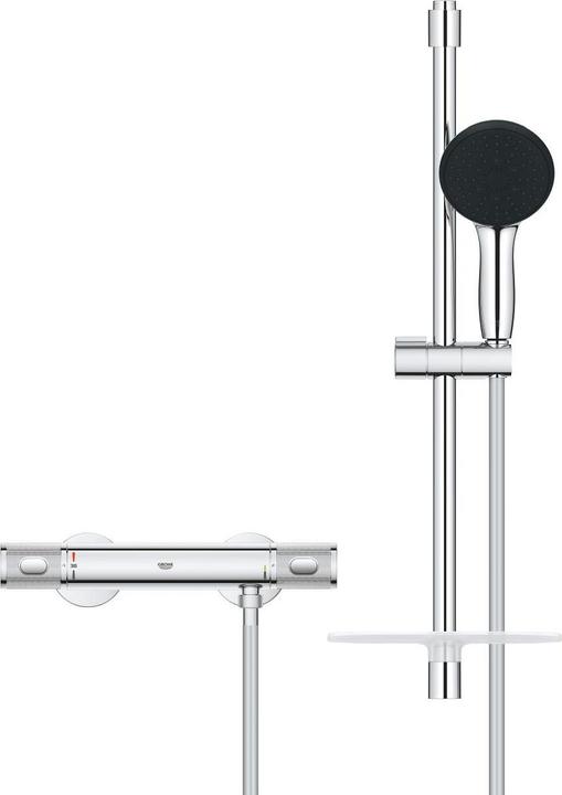 Actual product image Grohe Precision Feel QuickFix Thermostat-Duscharmatur und Vitalio Start 110 Brausestangenset, Länge 600mm