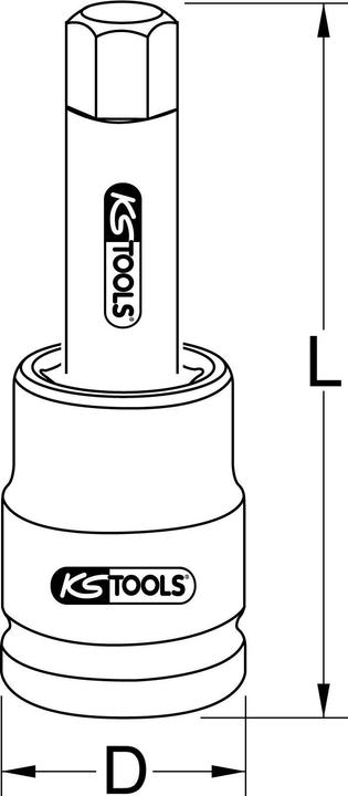 Produktbild KS Tools 1" Kraft-Bit-Stecknuss Innensechskant
